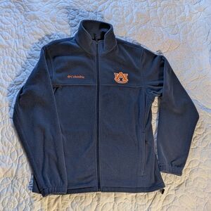 Columbia Navy Fleece Jacket with Auburn Logo Medium